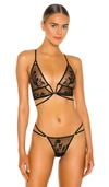 Thistle And Spire Mullberry Keyhole Bralette In Black