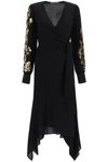TORY BURCH TORY BURCH EMBROIDERED WRAP DRESS