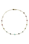 Ippolita 18k Gold Lollipop Stone Station Necklace In Rainbow In Gold