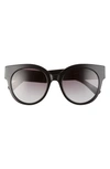 Longchamp 53mm Gradient Round Sunglasses In Burgundy/ Brown Rose Gradient