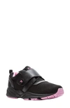 Propét Stability X Strap Womens Mesh Slip On Athletic Shoes In Black/ Berry Fabric