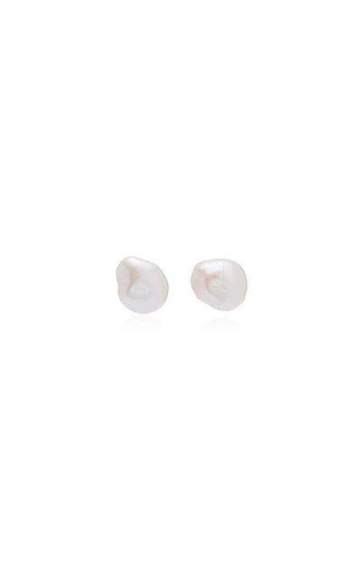 Agmes Pearl Earrings In White