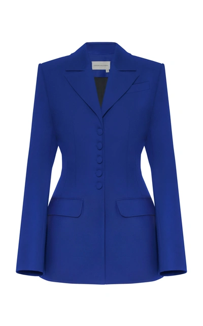 Aleksandre Akhalkatsishvili Boxy Wool-blend Blazer In Blue