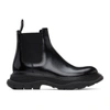 Alexander Mcqueen 45mm Tread Show Leather Ankle Boots In 1000 Bkbk