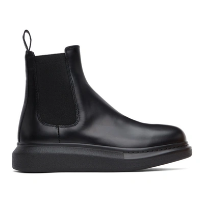 Alexander Mcqueen Platform Chelsea Boots In Black