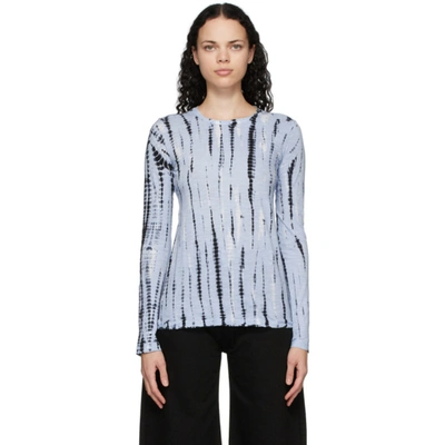 Proenza Schouler Blue & Black Jersey Tie-dye T-shirt