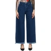 MARQUES' ALMEIDA SSENSE EXCLUSIVE NAVY BOYFRIEND JEANS