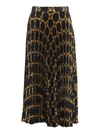 TWINSET PLEATED GOLD CHAIN PRINT SKIRT