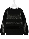 Philipp Plein Quilted Finish Sweatshirt In Black