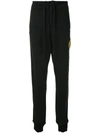 GREG LAUREN EMBROIDERED PATCH TROUSERS