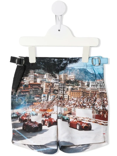 Orlebar Brown Kids' Russell Printed Swim Shorts In Multicolour