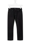 Emporio Armani J45 Brushed Cotton Jeans In Blue