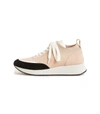LOEFFLER RANDALL REMI LACE UP KNIT SNEAKER IN NATURAL/CEMENT/BLACK