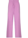 Tekla Drawstring Waist Pajama Trousers In Pink