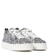 Chloé Lauren Glitter Low-top Sneakers In Silver