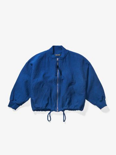 Ss20 Womens Double Weave Bomber Estate Blue