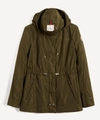 Moncler Ocre Drawstring Waist Short Jacket In Khaki