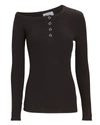 The Line By K Harley Off-the-shoulder Ribbed Jersey Top In Black