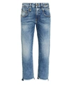 R13 Boy Straight Cropped Frayed Mid-rise Straight-leg Jeans In Jasper With Rips