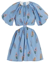AGUA BY AGUA BENDITA Laurel Floral Cut-Out Mini Dress,060071403889