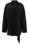 BALENCIAGA BALENCIAGA TUXEDO SHIRT WITH LAVALLIERE