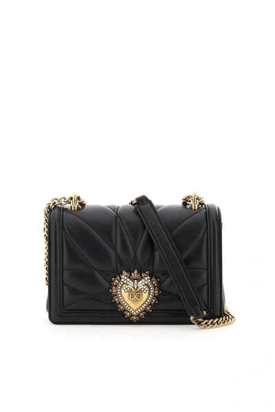 Dolce & Gabbana Devotion Crossbody Mini Bag In Black