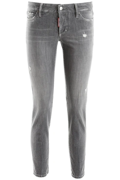 Dsquared2 Jennifer Cropped Jeans In Grey