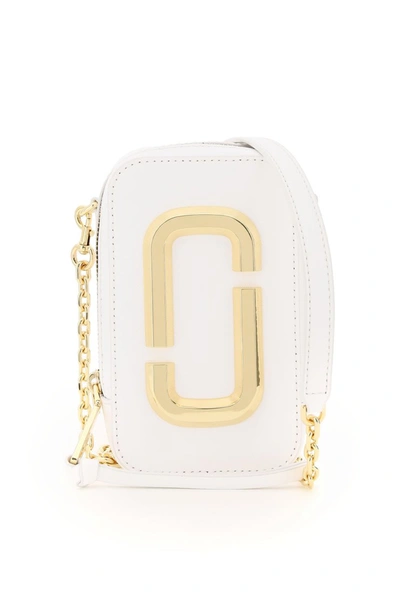 Marc Jacobs Hot Shot Leather Shoulder Bag In White Brilliant