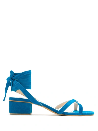 Eva Tie Color Sandals In Blue