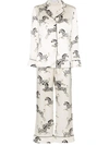 Olivia Von Halle Lila Zebedee Zebras Classic Pajama Set In White