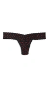 Hanky Panky Women's Cross Dye Leopard-print Original Thong In Black Red
