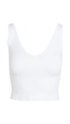 FREE PEOPLE SOLID RIB BRAMI TOP WHITE,FREEP45407