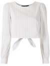 EVA STRIPPED PUFF SLEEVES BLOUSE