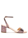 EVA GLITTER BLOCK HEELS SANDALS