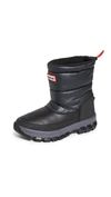 HUNTER ORIGINAL INSULATED SHORT SNOW BOOTS BLACK,HUNTS20567