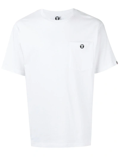 Aape By A Bathing Ape Logo贴花t恤 In White