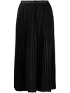 ARMANI EXCHANGE PLEATED MIDI SKIRT