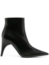 JIL SANDER 95MM POINTED-TOE ANKLE BOOTS
