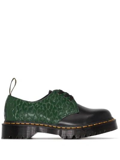 Dr. Martens' X X-girl Black And Green 1461 Derby Shoes