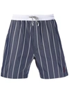 BRUNELLO CUCINELLI STRIPED SWIM SHORTS