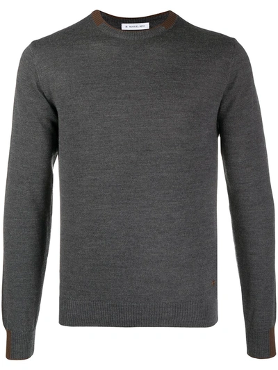 Manuel Ritz Two-tone Jumper In Grey