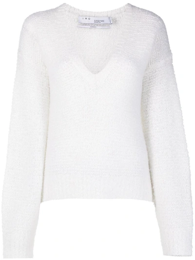 Iro Fuzzy Knit Jumper In White