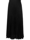 Mm6 Maison Margiela Pleated Mid-length Skirt In Black