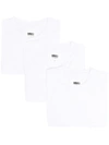 Mm6 Maison Margiela Three-pack Cotton T-shirt In White