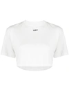 OFF-WHITE CROPPED SHORT-SLEEVE T-SHIRT