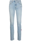 OFF-WHITE HIGH-RISE SKINNY JEANS
