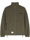 WTAPS EMBROIDERED LOGO FLEECE ZIP-UP SWEATSHIRT