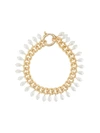 ROSANTICA PEARL-EMBELLISHED CHAIN-LINK NECK;ACE