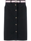 TOMMY HILFIGER BUTTONED STRAIGHT SKIRT
