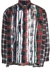 Needles Ribbons Checked Flannel Shirt In Red